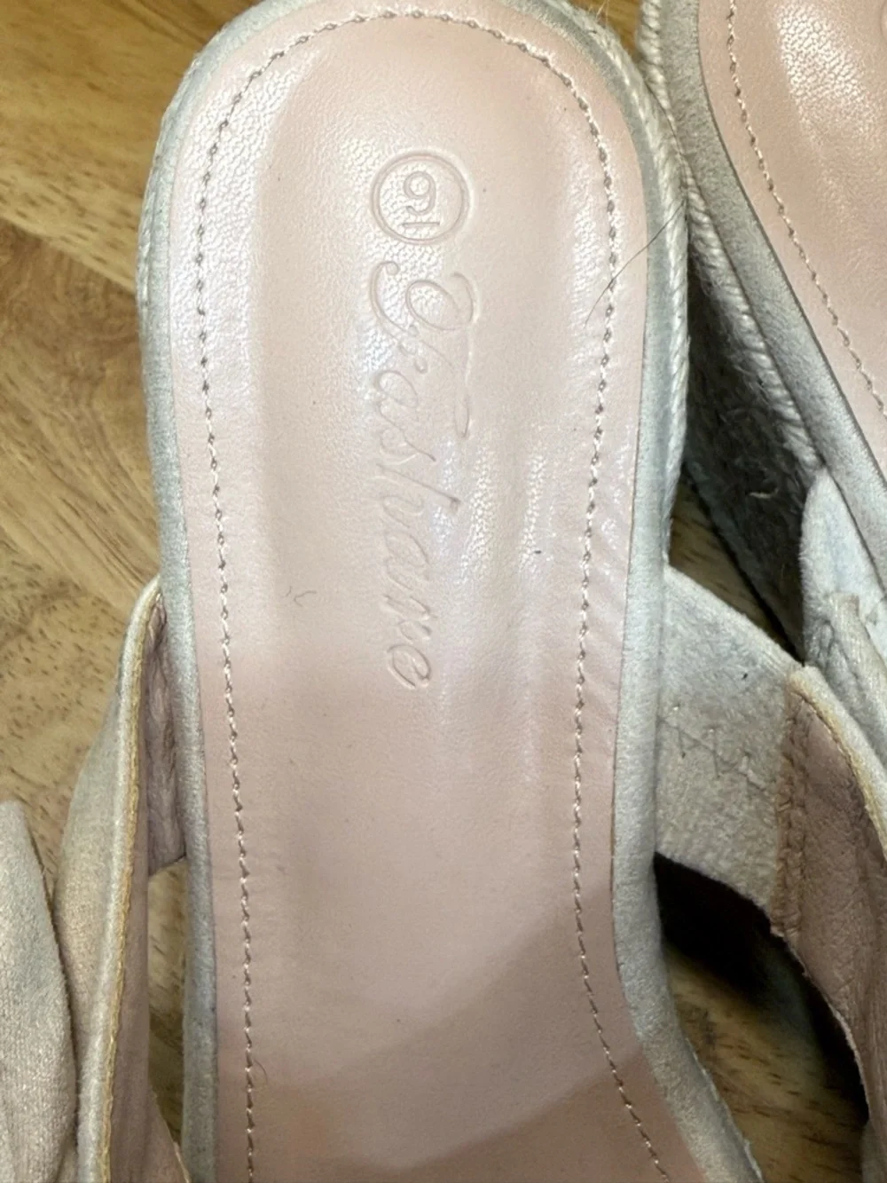 Women’s Cream Wedge Slide Sandals - Knotted Espadrille Design